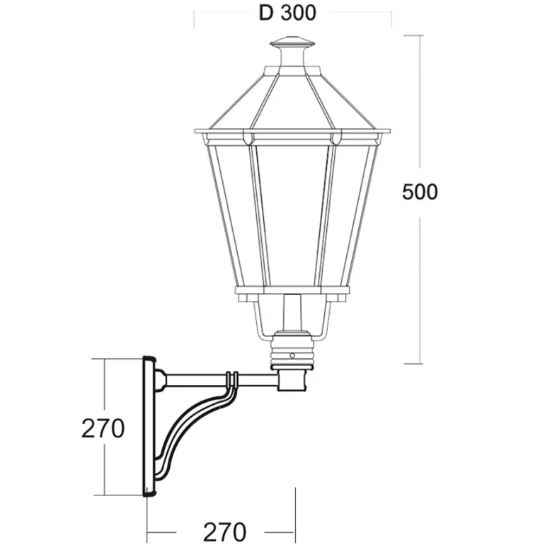 Aluminiumguss-Wandlaterne Lublin 60.61 TL