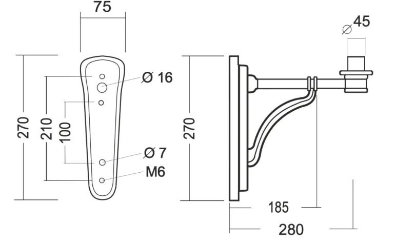 Aluminiumguss-Wandlaterne Lublin 60.61 TL