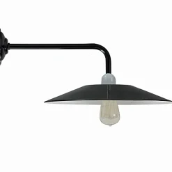 Aluminium-Wandlampe mit flachem Reflektor Bonn