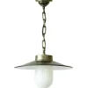 Antikfarbene Aluminium-Pendelleuchte mit Kette 38 Z