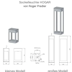 Architektonische LED-Sockelleuchte Hogar, IP67
