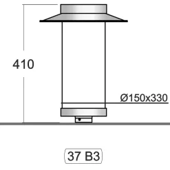 Art déco-Mastleuchte Rodos 2P.37B3