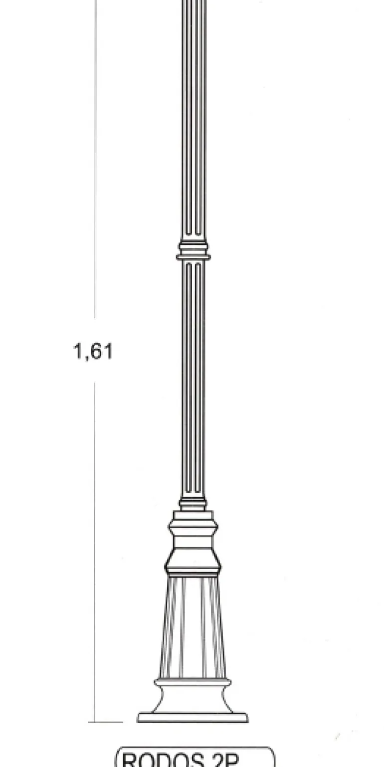 Art déco-Mastleuchte Rodos 2P.37B3