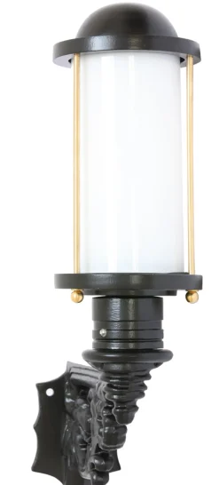 Art déco-Stableuchte 34 mit kurzem Wandarm Lemberg