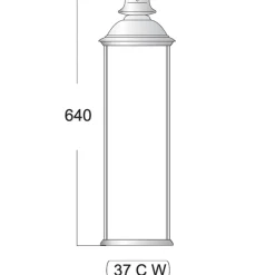 Art déco-Tubenleuchte 37 für Wand- und Standleuchten