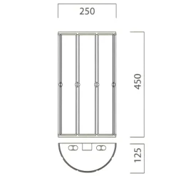 Art déco-Wandleuchte für außen SA 2 aus Messing