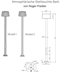 Atmosphärische Standleuchte Bark