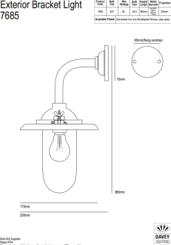 Außenlampe aus Gusseisen oder Bronze 7685/GA/060C/A