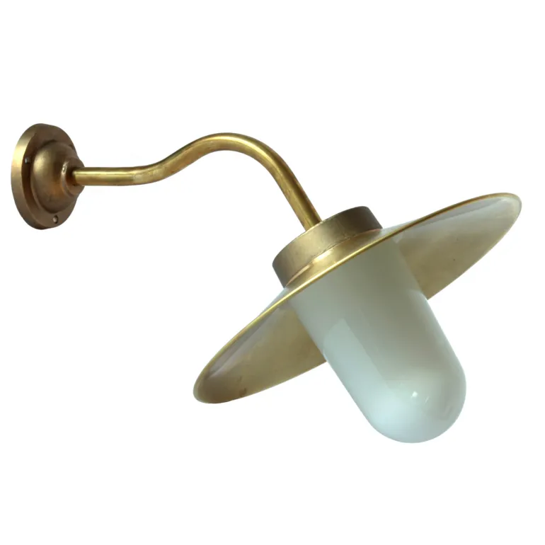 Außenlampe aus Messing mit Schirm 38-45 BR