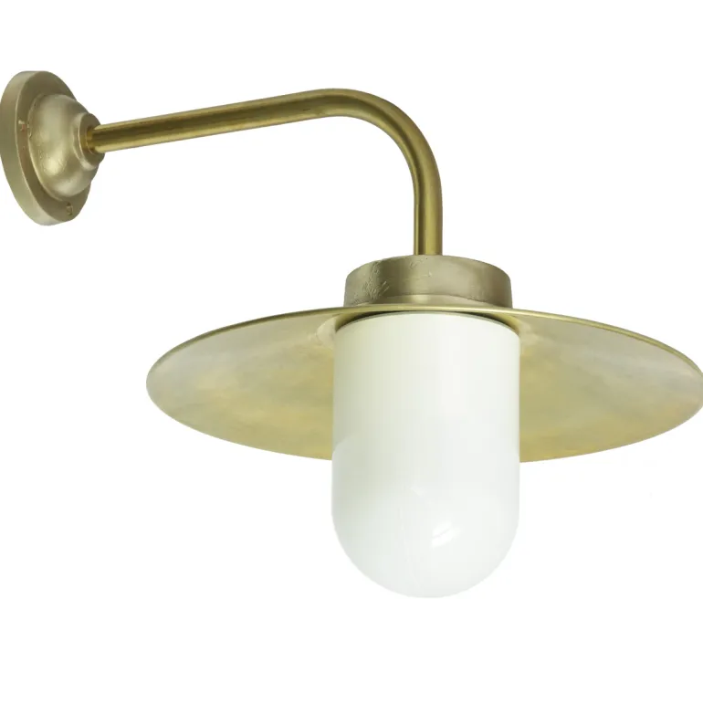 Außenlampe aus Messing mit Schirm 38-90 BR