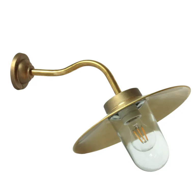 Außenlampe aus Messing mit Schirm 38-45 BR