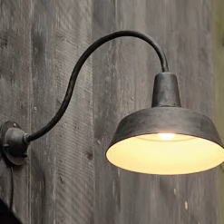 Außenlampe aus Schmiedeeisen mit Bogenarm WL 3604