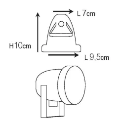 Außenstrahler N° 97 aus Messing für Decke, Wand und Boden