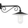 Außen-Wandlampe mit Zierteil am Wandarm