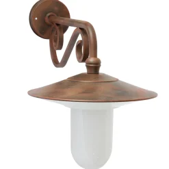 Außen-Wandlampe mit Zierteil am Wandarm