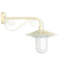 Außen-Wandlampe mit Zierteil am Wandarm