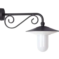 Außen-Wandlampe mit Zierteil am Wandarm