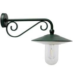 Außen-Wandlampe mit Zierteil am Wandarm