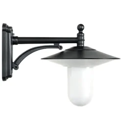 Außen-Wandlampe mit Zylinder-Glas