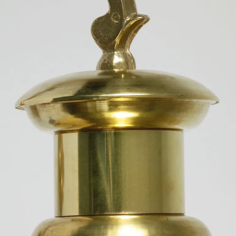 Außenwandlampe N° 84 aus Messing im Fabrikstil
