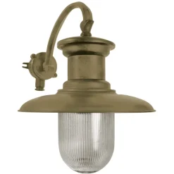 Außenwandlampe N° 84 aus Messing im Fabrikstil