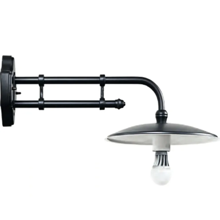 Außen-Wandlampe ohne Glas mit Doppelrohrwandarm