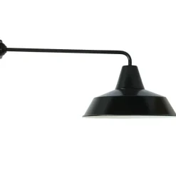 Außenwandleuchte im Fabrikstil mit langem Arm W290L (Ø 42 cm)