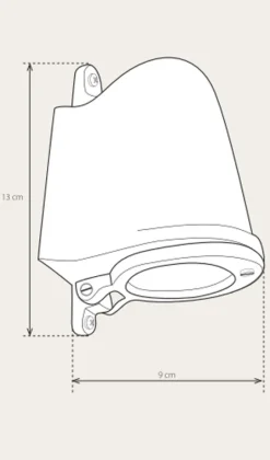 Außenwandleuchte: Kleiner Messing-Wandstrahler Straal