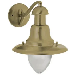 Außenwandleuchte N° 71 im Fabrikstil aus Messing
