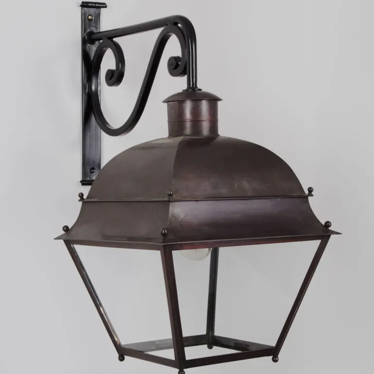 Barocklaterne mit Wandarm aus Schmiedeeisen Mazarine TGM