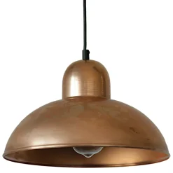 Bauhaus-Hängeleuchte Solingen Kupfer Patina