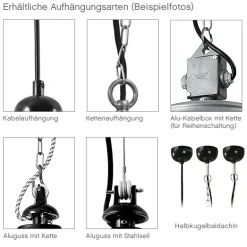 Bauhaus-Hängeleuchte Solingen Aluminium