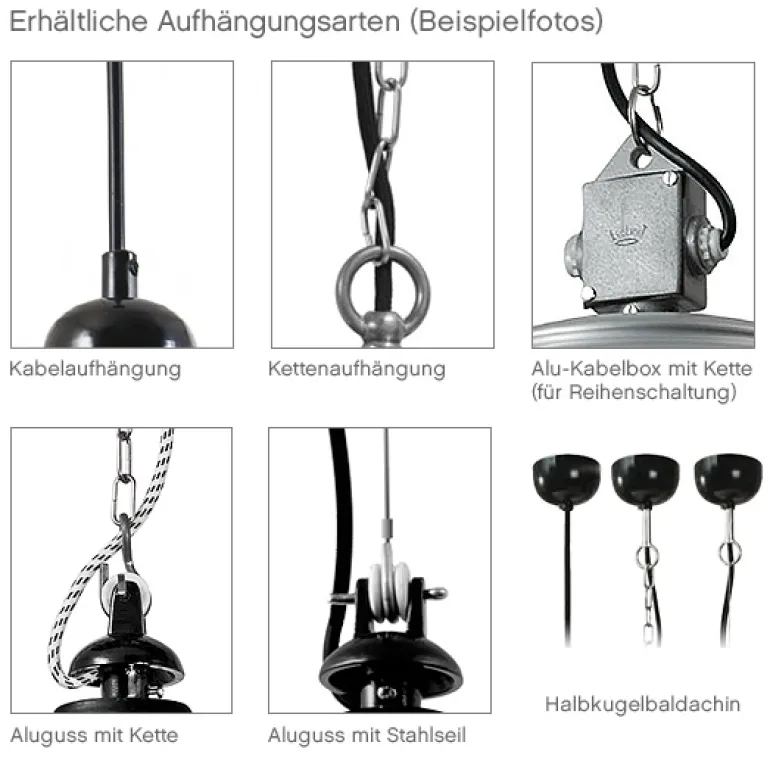 Bauhaus-Hängeleuchte Solingen Aluminium