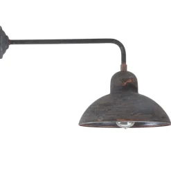 Bauhaus-Wandleuchte für außen Solingen RO 140 Kupfer Patina