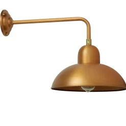 Bauhaus-Wandleuchte für außen Solingen RO 140 Kupfer Patina