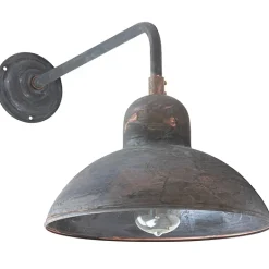Bauhaus-Wandleuchte für außen Solingen RO 140 Kupfer Patina