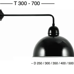 Bauhaus-Wandleuchte mit Halbkugelschirm Kehl RO 130