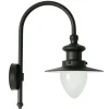 Bogenarm-Wandlampe für außen mit Spitzzylinder