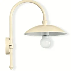 Bogen-Wandlampe für außen mit Tellerschirm