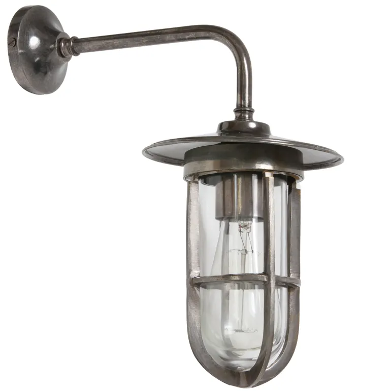 Craquelglas-Wandlampe mit Gitter Lina
