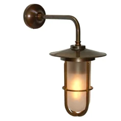 Craquelglas-Wandlampe mit Gitter Lina