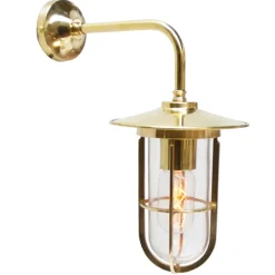 Craquelglas-Wandlampe mit Gitter Lina