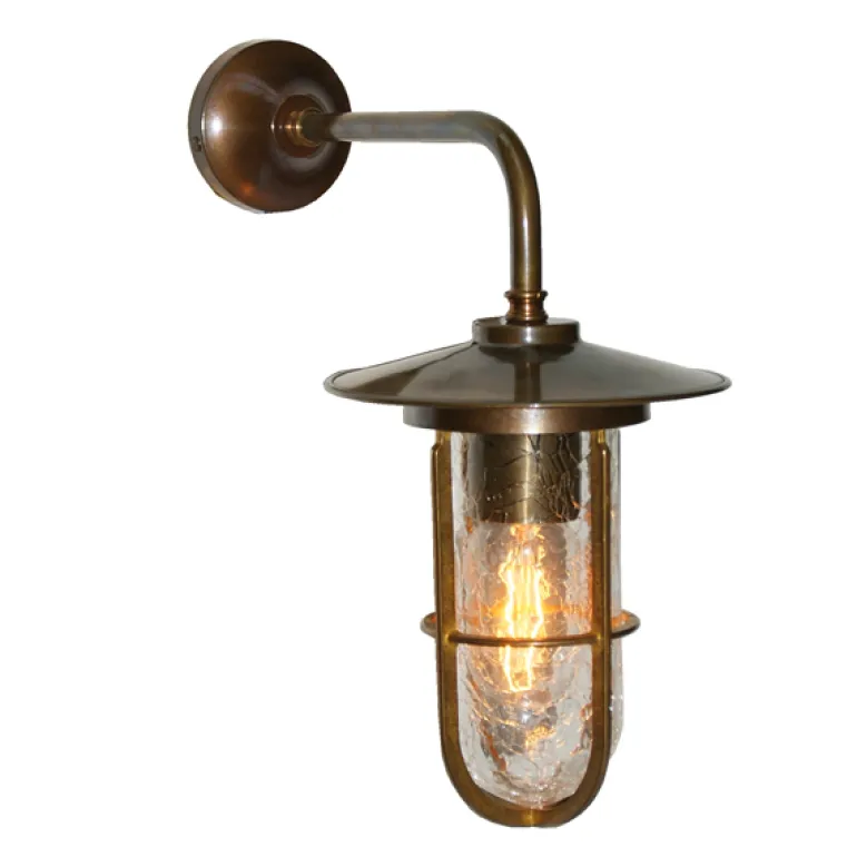 Craquelglas-Wandlampe mit Gitter Lina