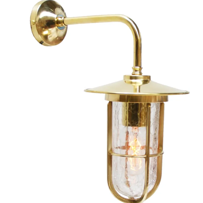 Craquelglas-Wandlampe mit Gitter Lina