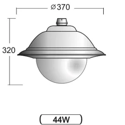 Decken- oder Pendelleuchte mit Kupferschirm 44W