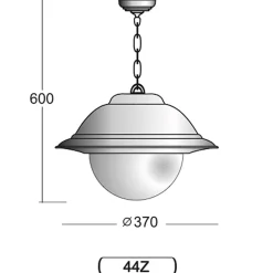 Decken- oder Pendelleuchte mit Kupferschirm 44W