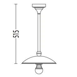Deckenlampe für außen mit Tellerschirm