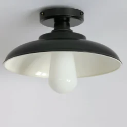 Deckenleuchte mit Messingschirm Dara, IP65, Ø 32 cm