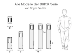 Design-Kassetten-Wandleuchte mit Diffusor Brick