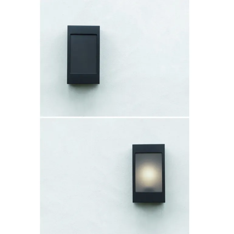 Design-Kassetten-Wandleuchte mit Diffusor Brick